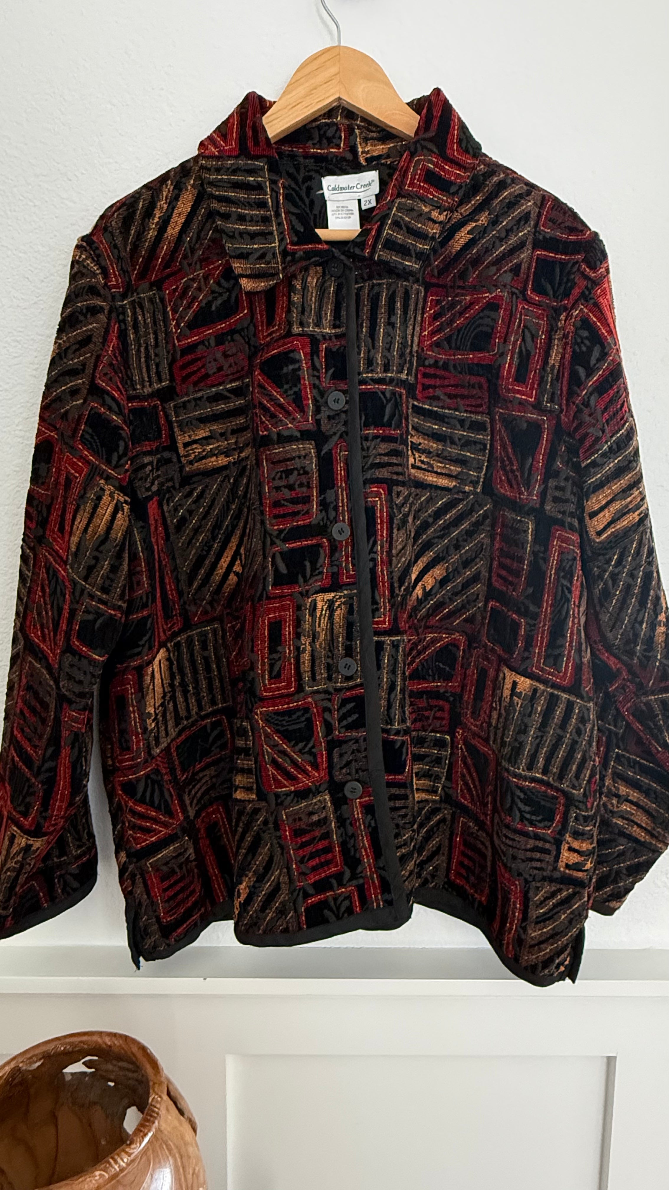 Coldwater Creek Vintage Reversible Tapestry Jacket