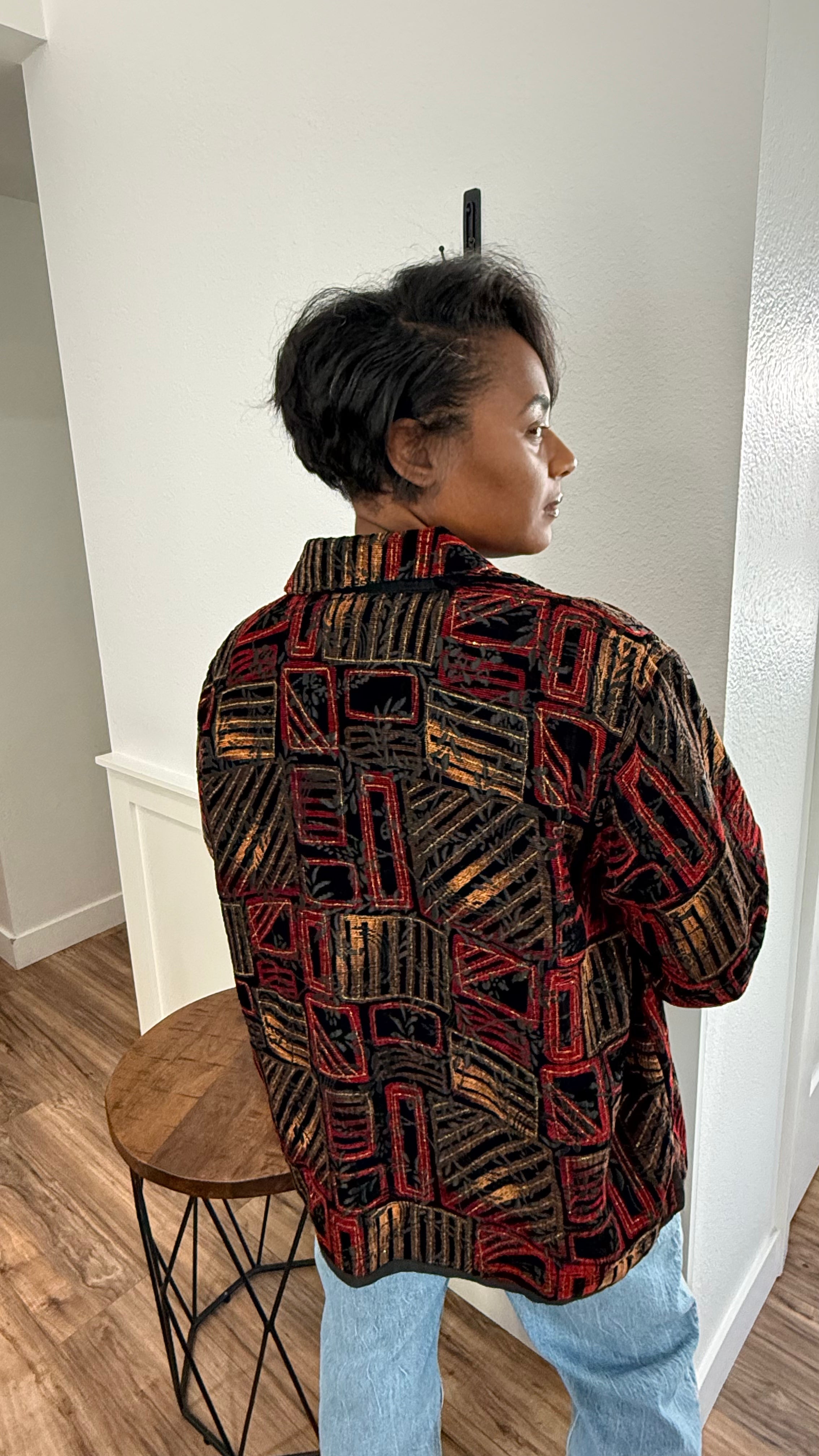 Coldwater Creek Vintage Reversible Tapestry Jacket