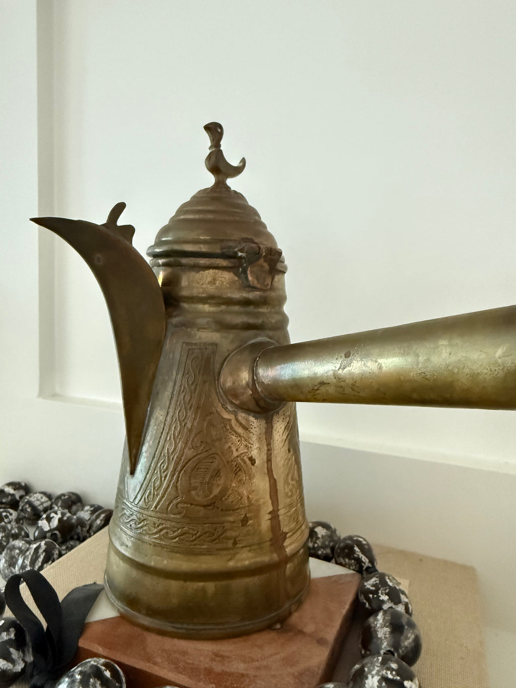 Iskandar Matar and Sons (Nazareth) handmade brass & copper coffee pot