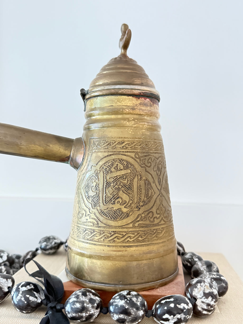 Iskandar Matar and Sons (Nazareth) handmade brass & copper coffee pot